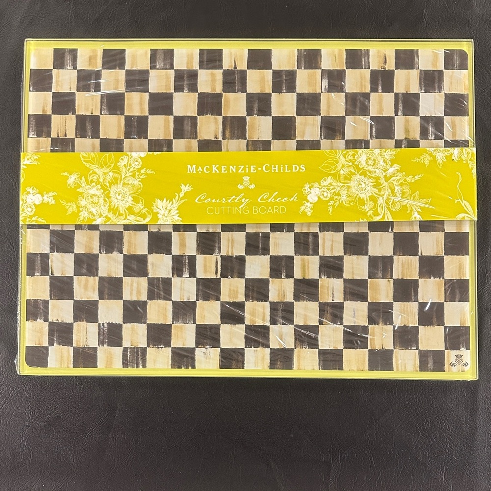 MacKenzie-Childs Black and Tan Checkered Board